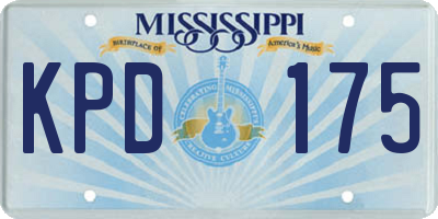 MS license plate KPD175