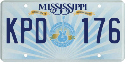 MS license plate KPD176