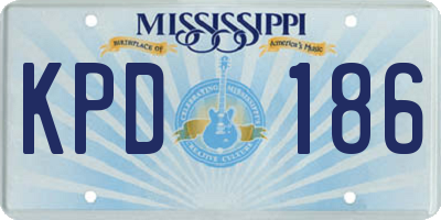 MS license plate KPD186
