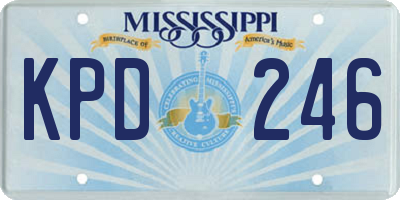 MS license plate KPD246