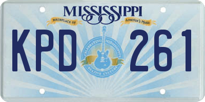 MS license plate KPD261