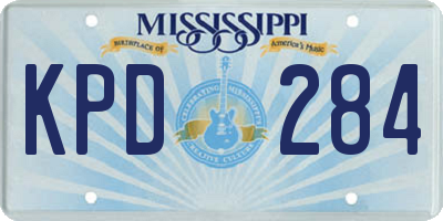 MS license plate KPD284