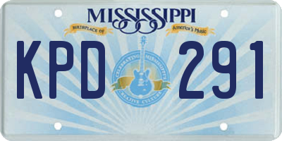MS license plate KPD291