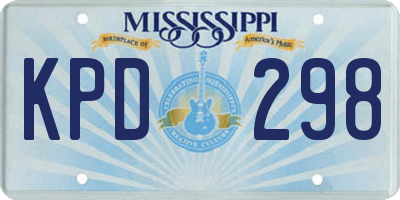MS license plate KPD298