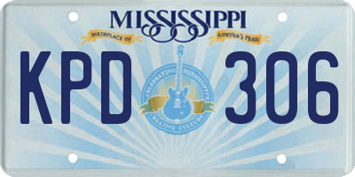 MS license plate KPD306