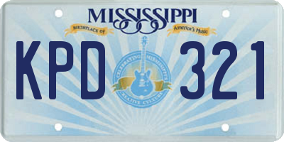 MS license plate KPD321