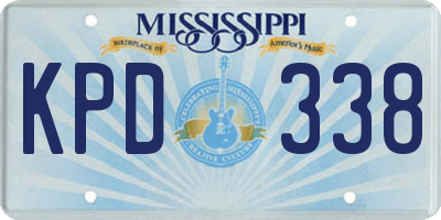 MS license plate KPD338