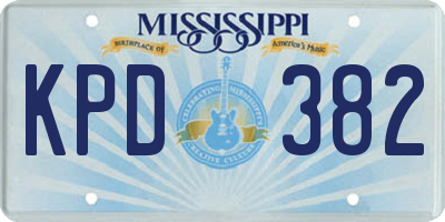 MS license plate KPD382