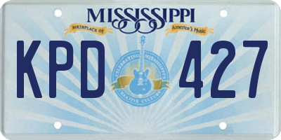 MS license plate KPD427