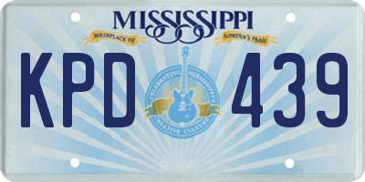 MS license plate KPD439