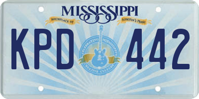 MS license plate KPD442