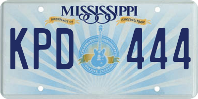 MS license plate KPD444