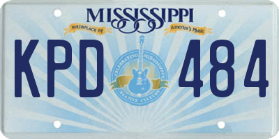MS license plate KPD484
