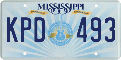 MS license plate KPD493