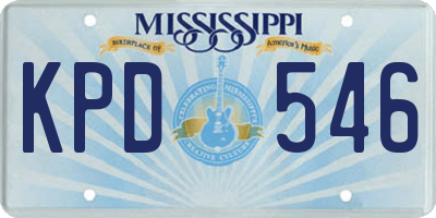 MS license plate KPD546