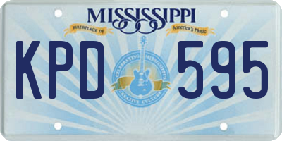 MS license plate KPD595