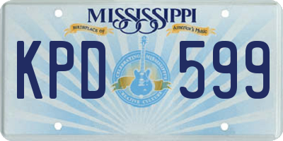 MS license plate KPD599
