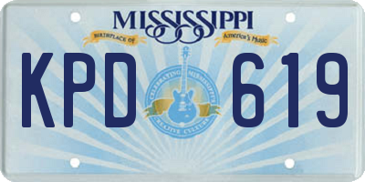 MS license plate KPD619