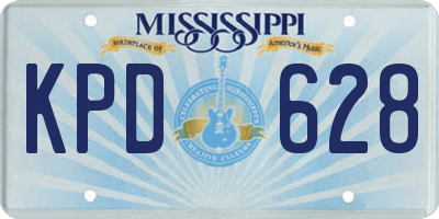 MS license plate KPD628