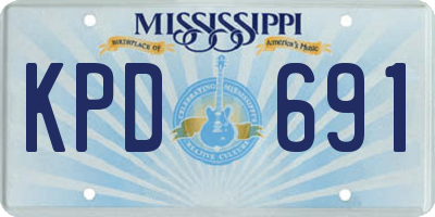 MS license plate KPD691