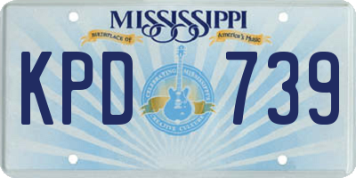 MS license plate KPD739