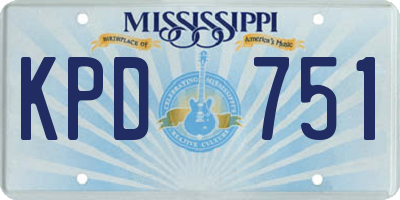 MS license plate KPD751
