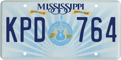 MS license plate KPD764