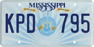 MS license plate KPD795