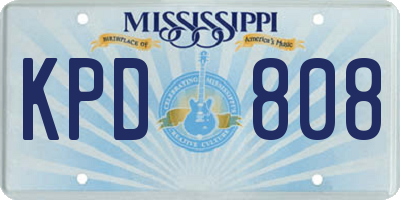 MS license plate KPD808