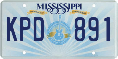 MS license plate KPD891