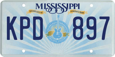 MS license plate KPD897