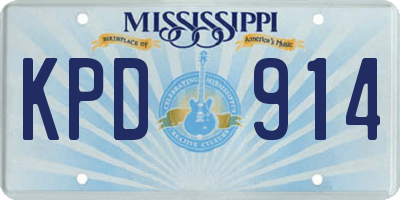 MS license plate KPD914