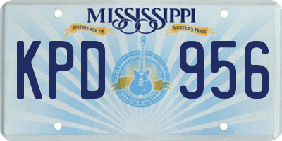 MS license plate KPD956