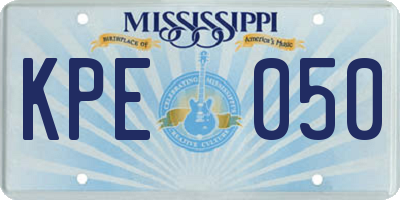 MS license plate KPE050