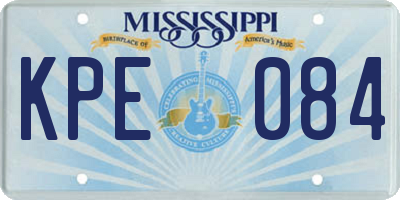 MS license plate KPE084