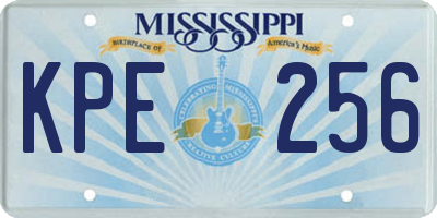 MS license plate KPE256
