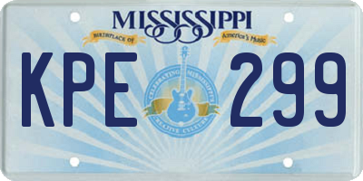 MS license plate KPE299