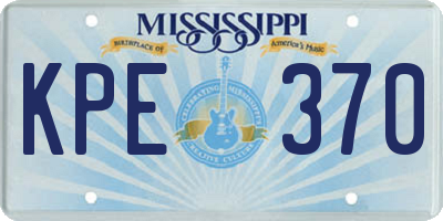 MS license plate KPE370