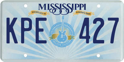 MS license plate KPE427