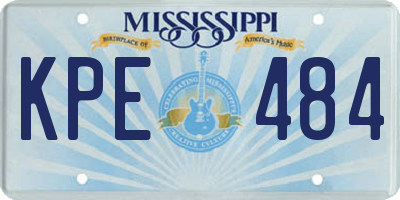 MS license plate KPE484