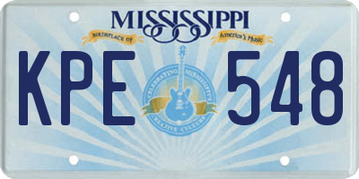 MS license plate KPE548