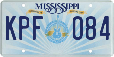MS license plate KPF084