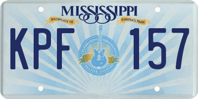 MS license plate KPF157