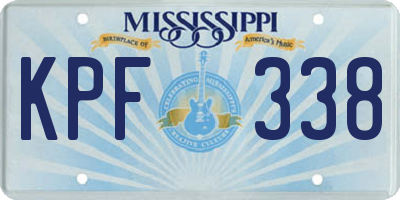 MS license plate KPF338