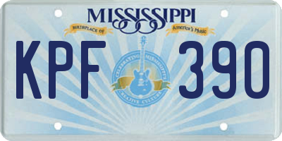 MS license plate KPF390