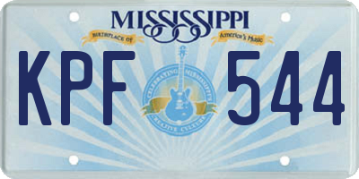 MS license plate KPF544