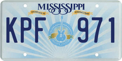 MS license plate KPF971