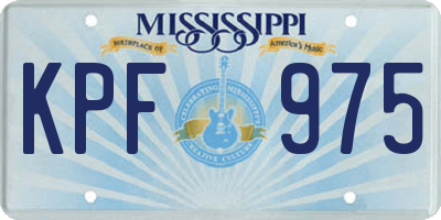 MS license plate KPF975