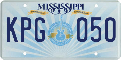 MS license plate KPG050