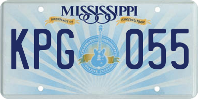 MS license plate KPG055